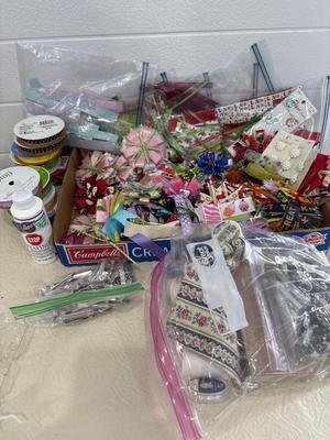 Supplies needed to complete air rib ribbons