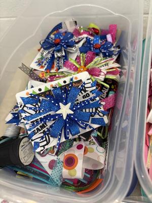 Crafting supplies for hair ribbons