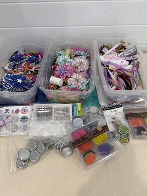Crafting supplies for hair ribbons