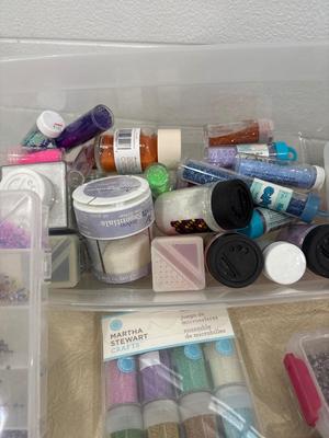 Glitter and miscellaneous craft
