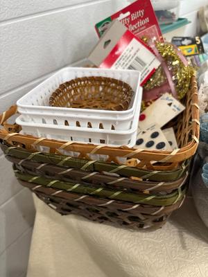 Baskets and crafting supplies