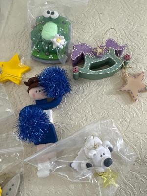 Assortment of polymer, clay figurines