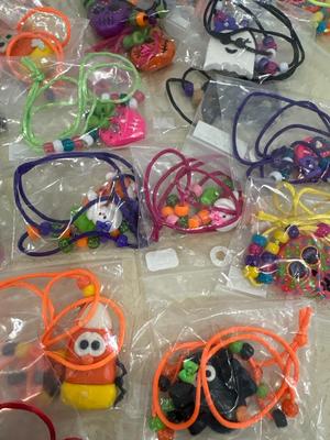 Handmade polymer clay necklaces, and decorations