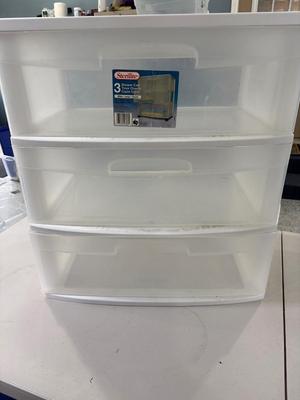Three drawers Sterilite stirage