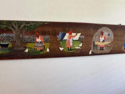 Original Painting on Antique Ironing Board by Juanita Courtney