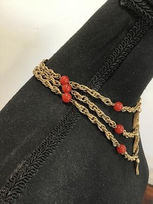 Vintage multi layer tassel necklace