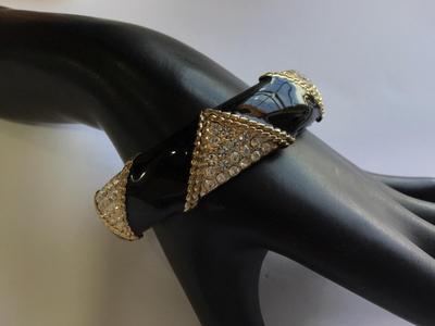 Rhinestone Enamel Bangle
