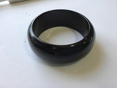 Wide Black Bangle