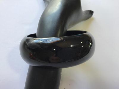 Wide Black Bangle