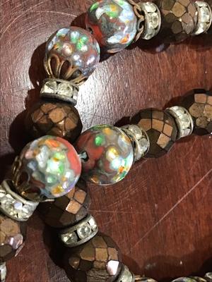 Unique Collar Necklace Glass Beaded