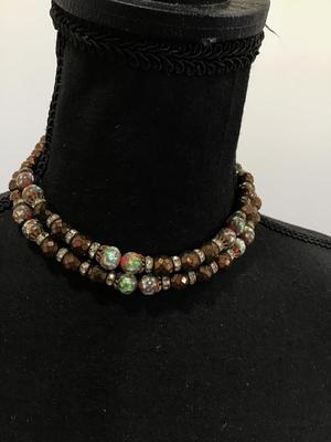 Unique Collar Necklace Glass Beaded