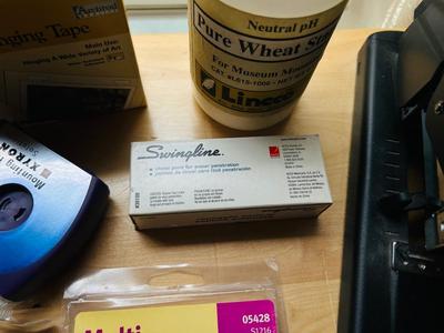 BROTHER LABEL MAKER, BLUETOOTH WIRELESS KEYBOARD, 120 SHEET STAPLER, INVISIBLE TAPE, AND MORE!