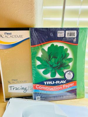 A GREAT ASSORTMENT OF PAPER PRODUCT, NOTE PADS, NOTEBOOKS, CRAFT FOAM