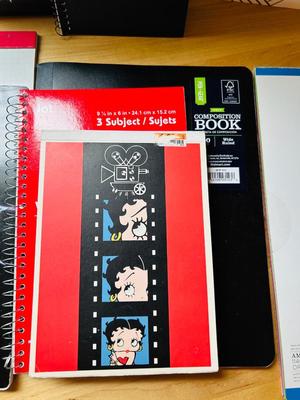 A GREAT ASSORTMENT OF PAPER PRODUCT, NOTE PADS, NOTEBOOKS, CRAFT FOAM