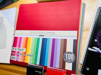 A GREAT ASSORTMENT OF PAPER PRODUCT, NOTE PADS, NOTEBOOKS, CRAFT FOAM