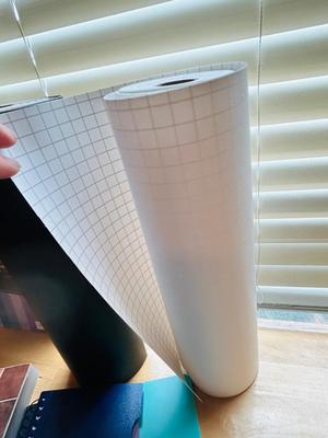 200 ct PACK OF BLANK INVITATIONS AND ENVELOPES, 2 LARGE ROLLS OF VINYL, AND AN ARRAY OF NOTEPADS AND COLORED PAPER