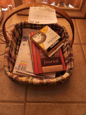 Plaid Multicolored Basket