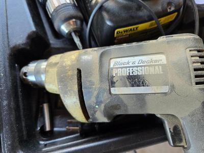 DeWalt Cordless Drill & Black+Decker Power Drill Combo with Case