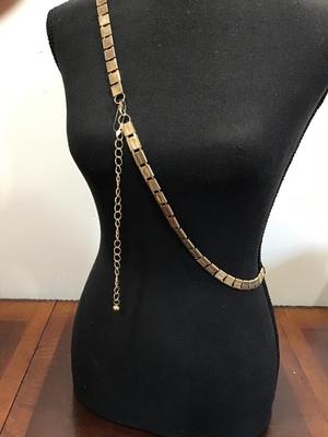 Large Gold Tone Adjustable Belt