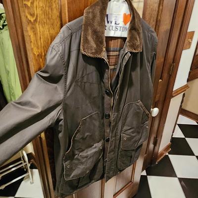 POLO RALPH LAUREN Oil Cloth Plaid Lined Field Jacket Chore Coat size L