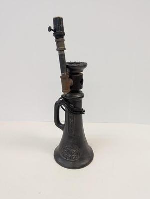 Vintage 2 X 12 Vulcan Brand I I & B Co. Screw Jack House Barn RR Jack Table Lamp Worked!
