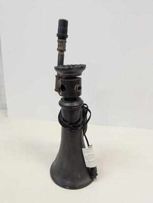 Vintage 2 X 12 Vulcan Brand I I & B Co. Screw Jack House Barn RR Jack Table Lamp Worked!