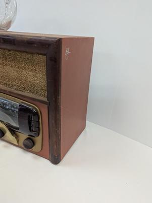 Artist Signed Zenith S'D-BC/FM Radio Table Lamp Worked!