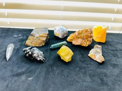 MOSS AGATE, PETRIFIED WOOD, YELLOW JASPER , SNOWFLAKE OBSIDIAN AND MORE!
