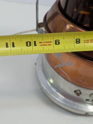 Artist Signed Vintage Vapor-All Vaporizer Steam Electric Dark Amber Glass Table Lamp Worked!