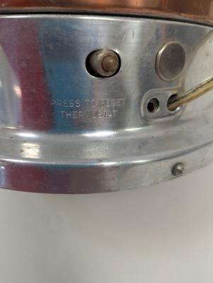 Artist Signed Vintage Vapor-All Vaporizer Steam Electric Dark Amber Glass Table Lamp Worked!
