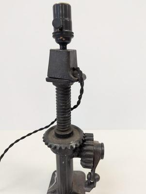 Artist Signed Vintage Floor Jack Table Lamp Worked!