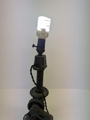 Artist Signed Vintage Floor Jack Table Lamp Worked!