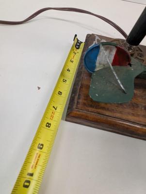 Artist Signed Vintage Bi-Wing Airplane Table Lamp Untested