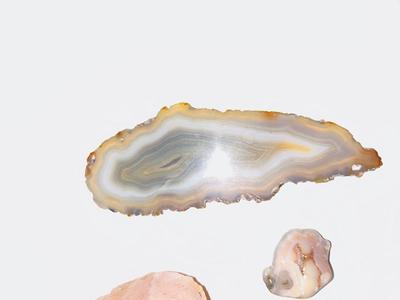 ROSE QUARTZ CRYSTAL, BORNITE (PEACOCK ORE) AND OTHER ROCKS AND MINERALS