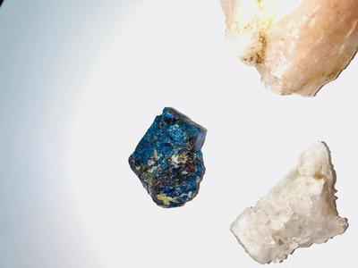 ROSE QUARTZ CRYSTAL, BORNITE (PEACOCK ORE) AND OTHER ROCKS AND MINERALS