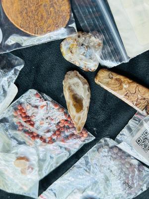 A VARIETY OF STONE BEADS AND OTHERS READY FOR CRAFTING