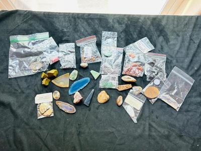 A VARIETY OF STONE BEADS AND OTHERS READY FOR CRAFTING