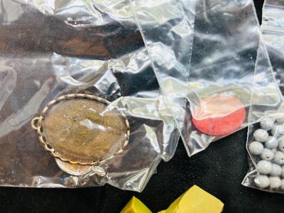A VARIETY OF STONE BEADS AND OTHERS READY FOR CRAFTING