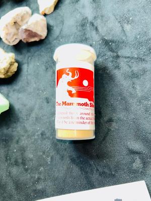 DUST FROM AROUND AN ACTUAL MAMMOTH FOSSIL SIGHT, RAW COPPER STONE, AMETHYST, CHRYSOCOLLA CRYSTAL, WHITE QUARTZ CRYSTAL, AND MORE AMAZING...