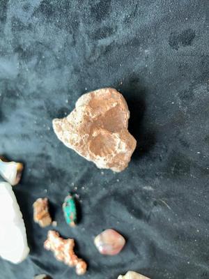 DUST FROM AROUND AN ACTUAL MAMMOTH FOSSIL SIGHT, RAW COPPER STONE, AMETHYST, CHRYSOCOLLA CRYSTAL, WHITE QUARTZ CRYSTAL, AND MORE AMAZING...