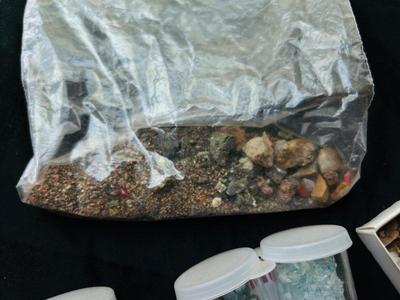 AMETHYST, AQUA MARINE, RAW CHINESE GARNETS, PEACOCK BORNITE, MINERALS THAT LOOK LIKE THE NEED TO BE PANNED, AND MORE!