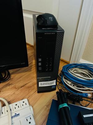 HP MONITOR, DELL OPTIPLEX 9010, BETGEAR 16 PORT GIGABITE SWITCH, 4G ROUTER AND MORE!