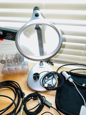 CARSON MAGNIFYING LAMP, WAVELINK, CHROMECAST HDMI STREAMING, MINI SPEAKER, AND MORE!