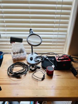 CARSON MAGNIFYING LAMP, WAVELINK, CHROMECAST HDMI STREAMING, MINI SPEAKER, AND MORE!
