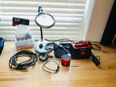 CARSON MAGNIFYING LAMP, WAVELINK, CHROMECAST HDMI STREAMING, MINI SPEAKER, AND MORE!