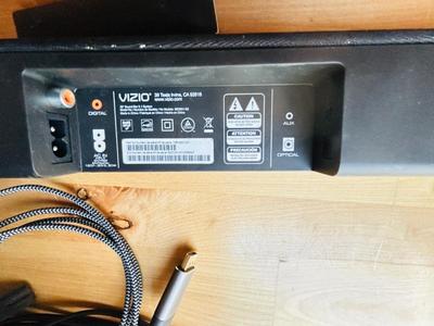 VIZIO 39” BLUETOOTH SOUND BAR W/REMOTE AND SUBWOOFER