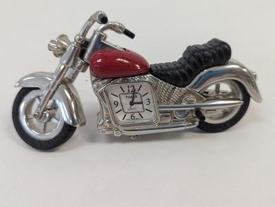 Vintage Waterbury by Timex Collectible Mini-Clock Motorcycle Harley Figure Clock