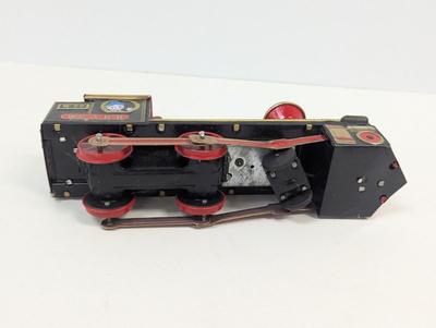 Vintage Smoking Pop Locomotive Train Tin Toy Litho