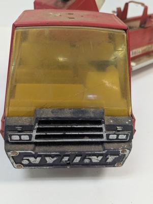 Vintage Nylint Fire Dept. 1980's Classic Aerial Hook-N-Ladder Red Fire Truck