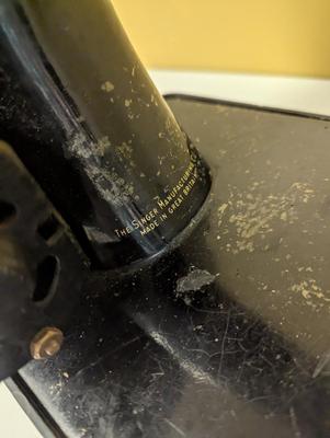 Vintage Spartan Singer Manufacturing Co. Sewing Machine With Foot Pedal - Made In Great Britain